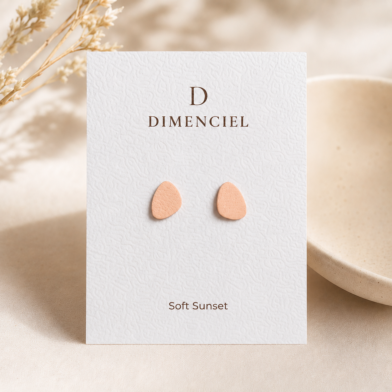 Soft Sunset Pebble Stud Set