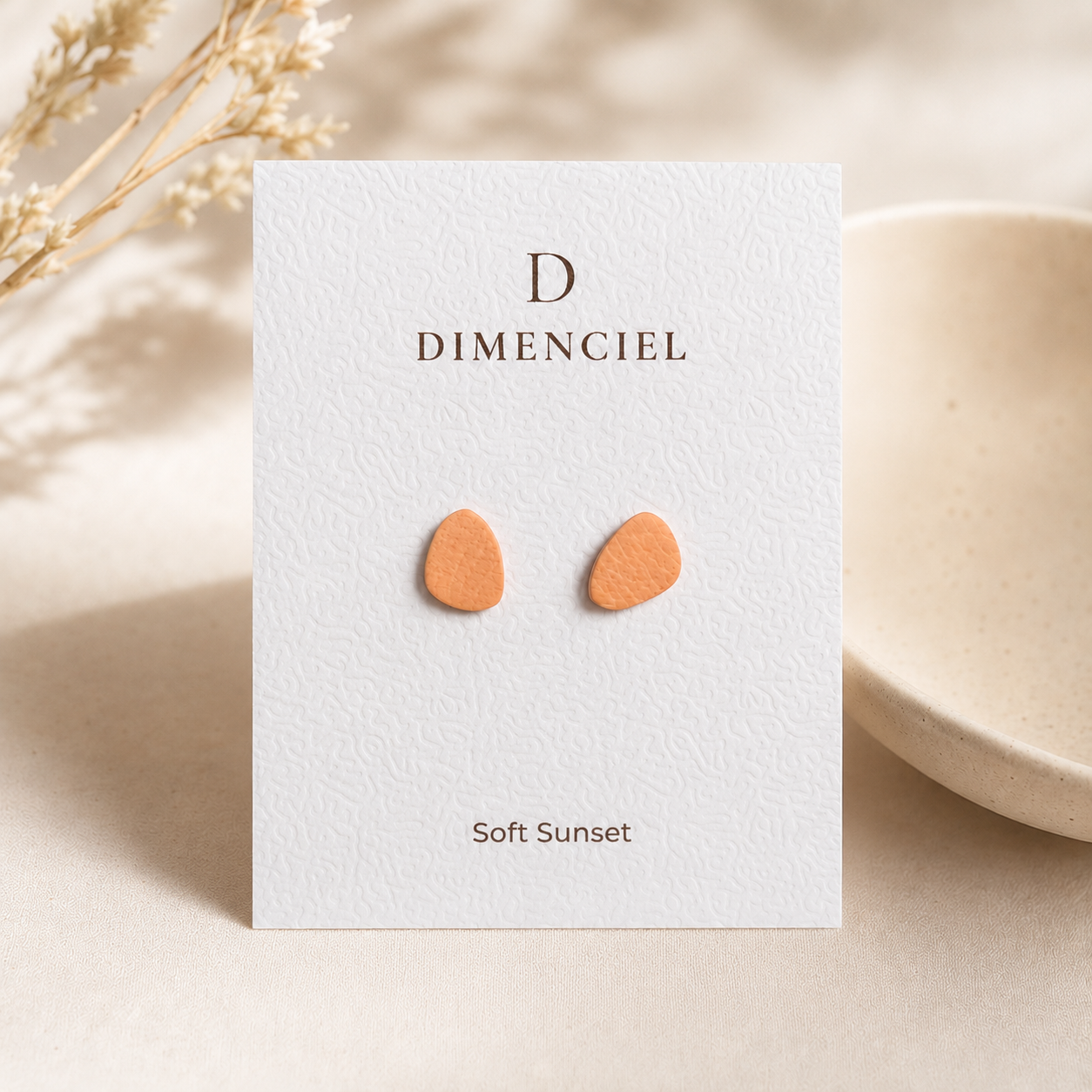 Soft Sunset Pebble Stud Set