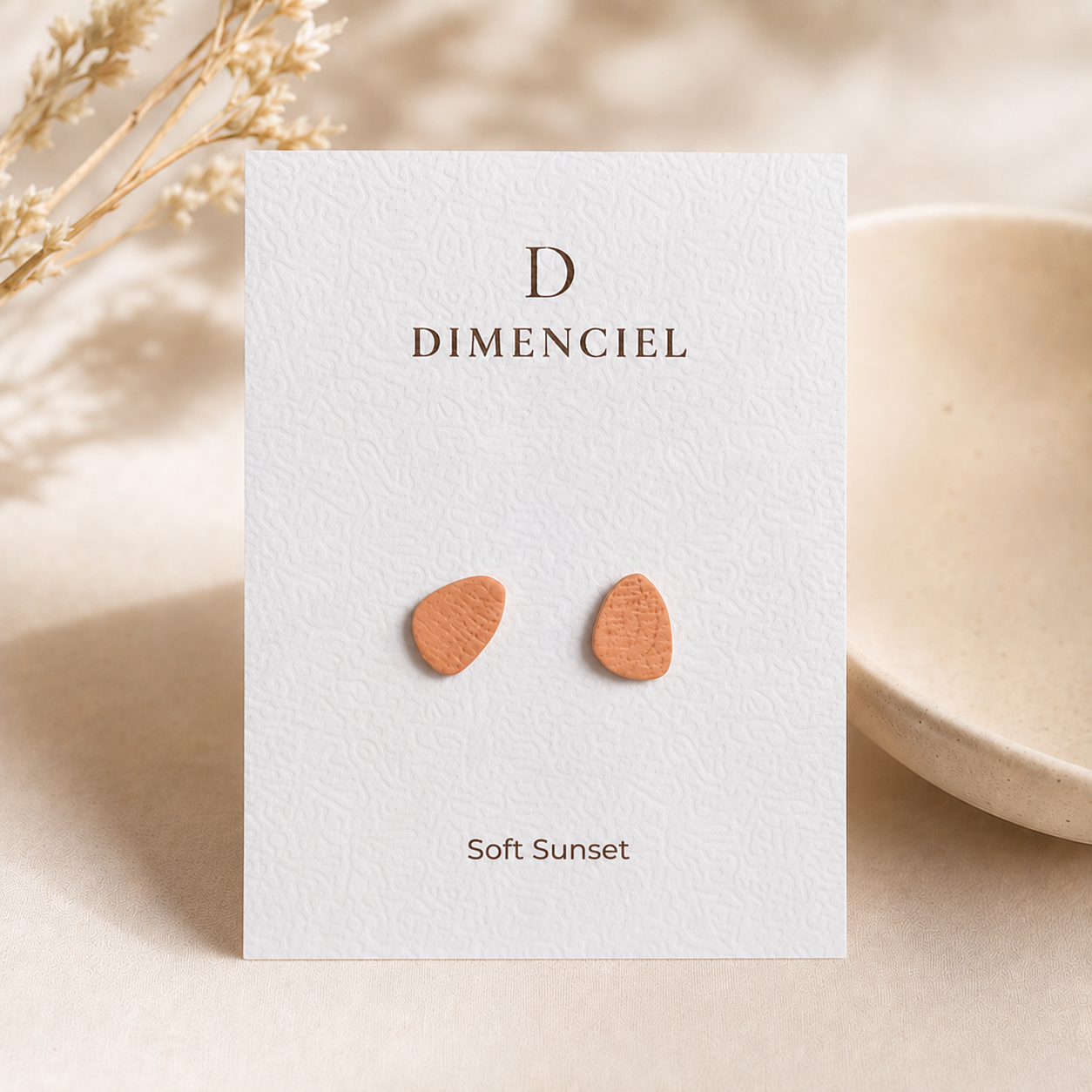 Soft Sunset Pebble Stud Set