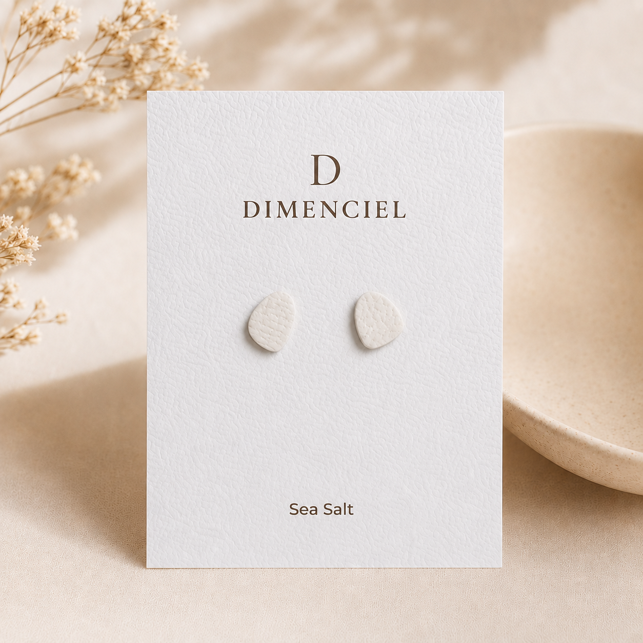 Sea Glass Pebble Stud Set