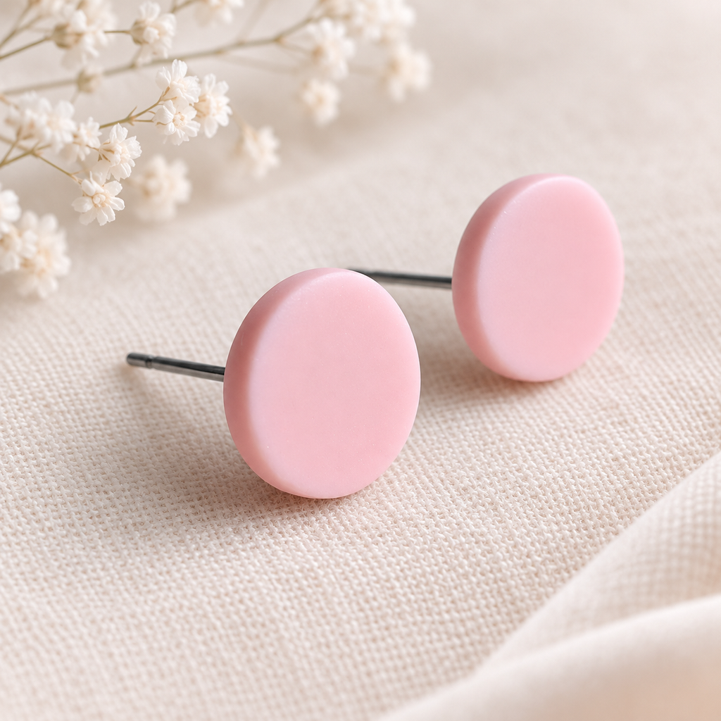 The Micro Orb Trio in Modern Wedding | Circle Ear Studs Set