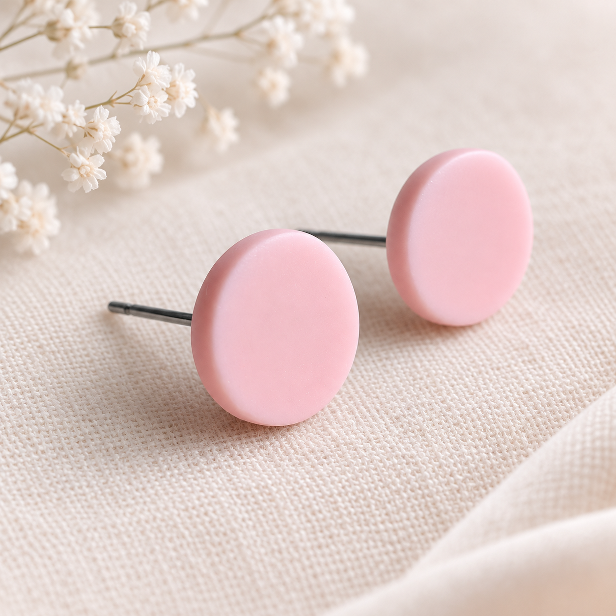 The Micro Orb Trio in Modern Wedding | Circle Ear Studs Set