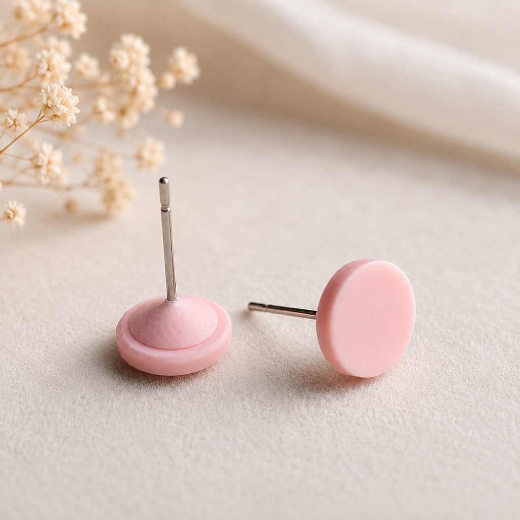 The Micro Orb Trio in Modern Wedding | Circle Ear Studs Set