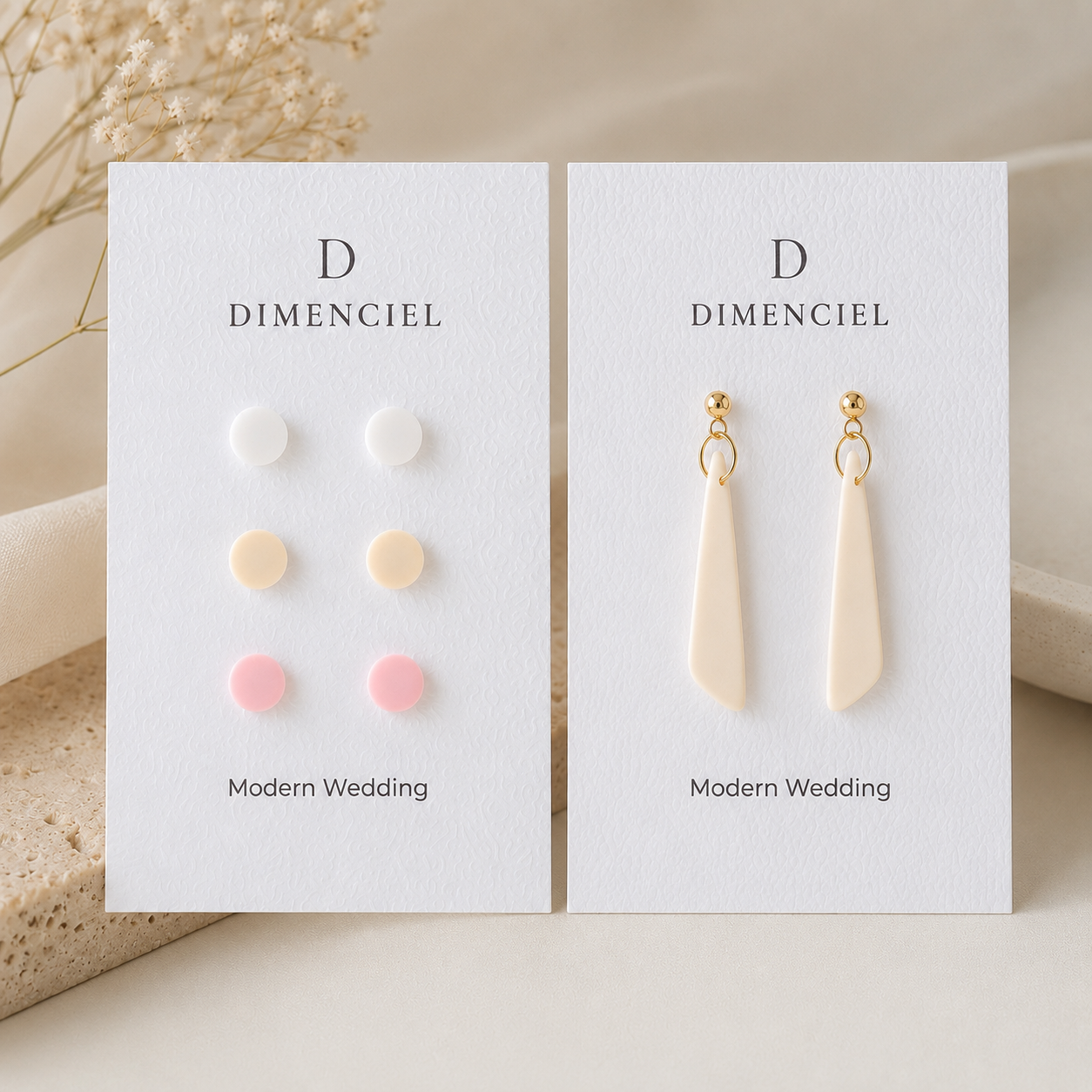 The Orb & Taper Edit in Modern Wedding | Bundle — Circle Studs Set & Drop Earrings