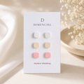 Modern Wedding Square Ear Studs Set