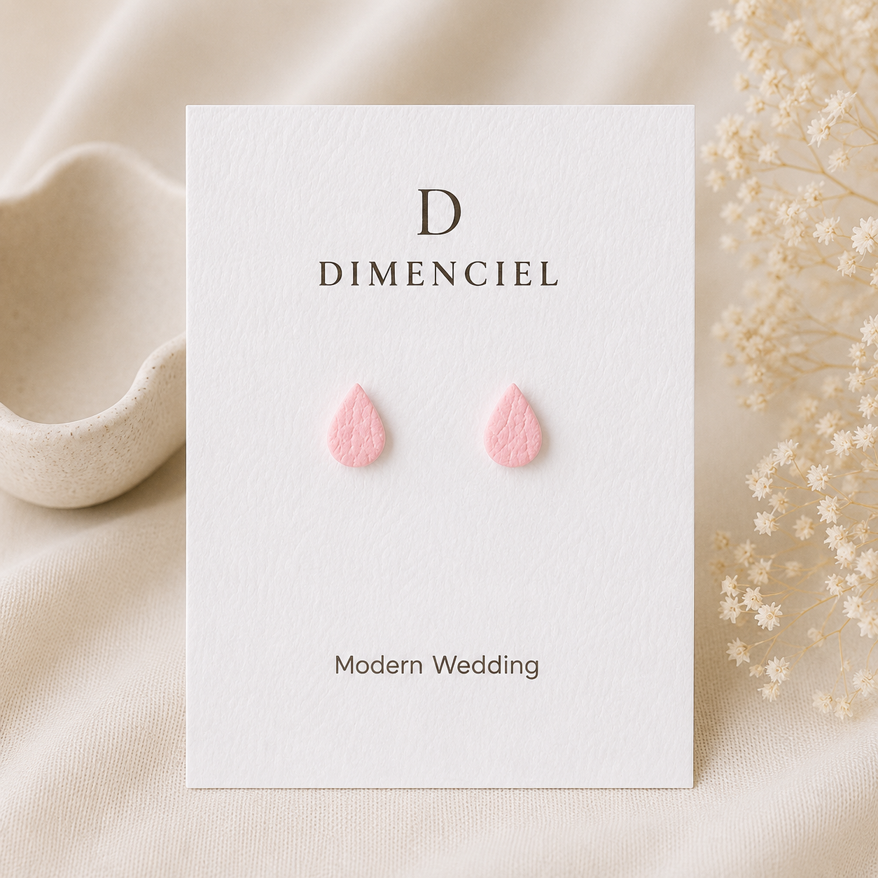 Modern Wedding Teardrop Ear Studs Set