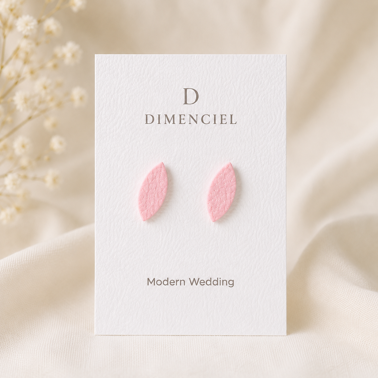 Modern Wedding Leaf Ear Studs Set