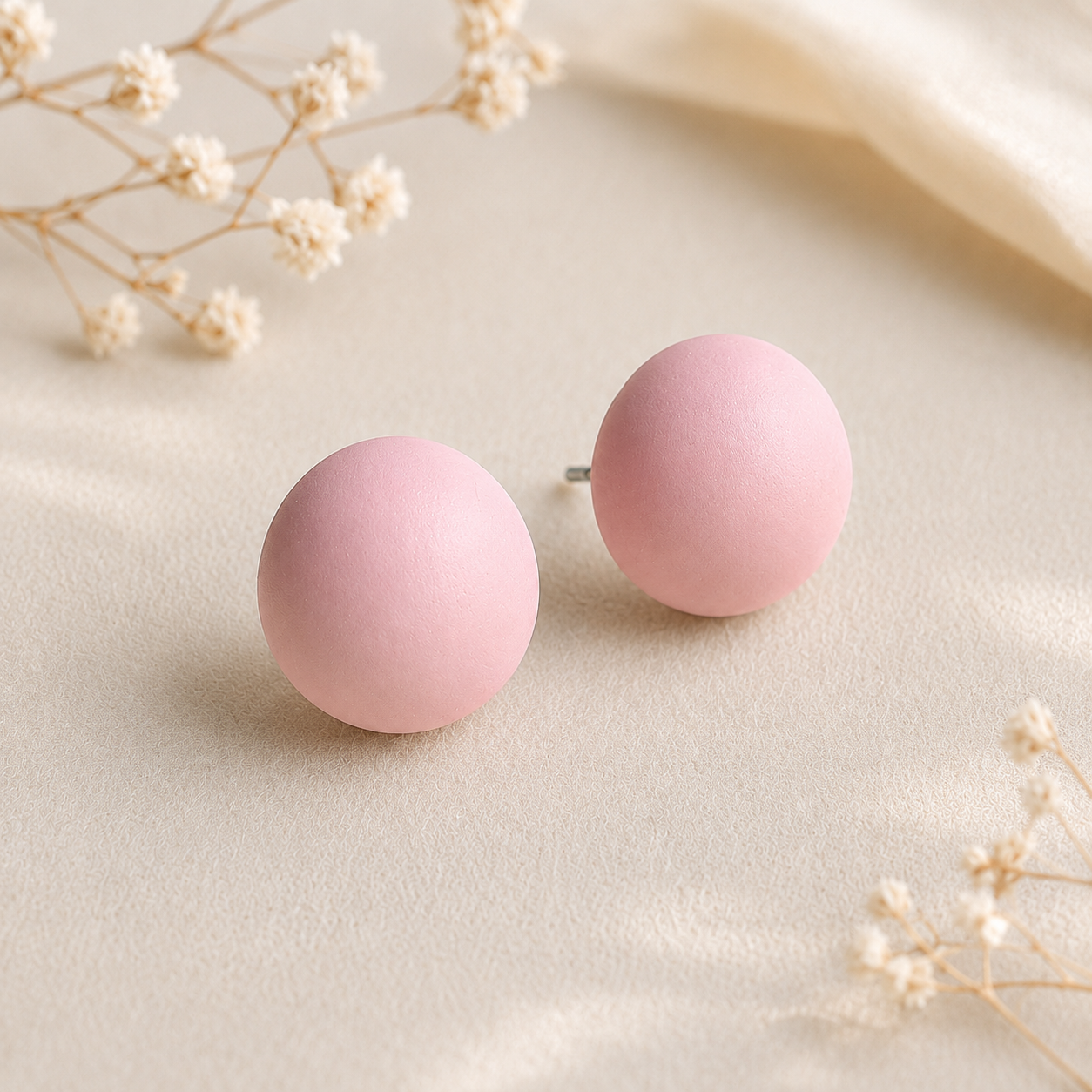 The Micro Dome Trio in Modern Wedding | Half Sphere Ear Studs Set
