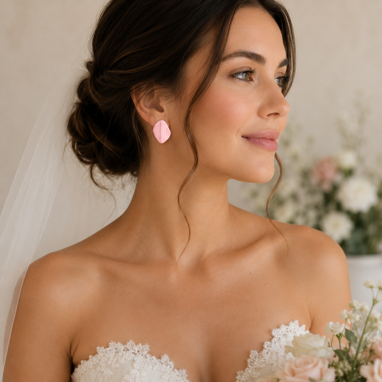 The Organic Pebble in Modern Wedding | Pebble Ear Studs