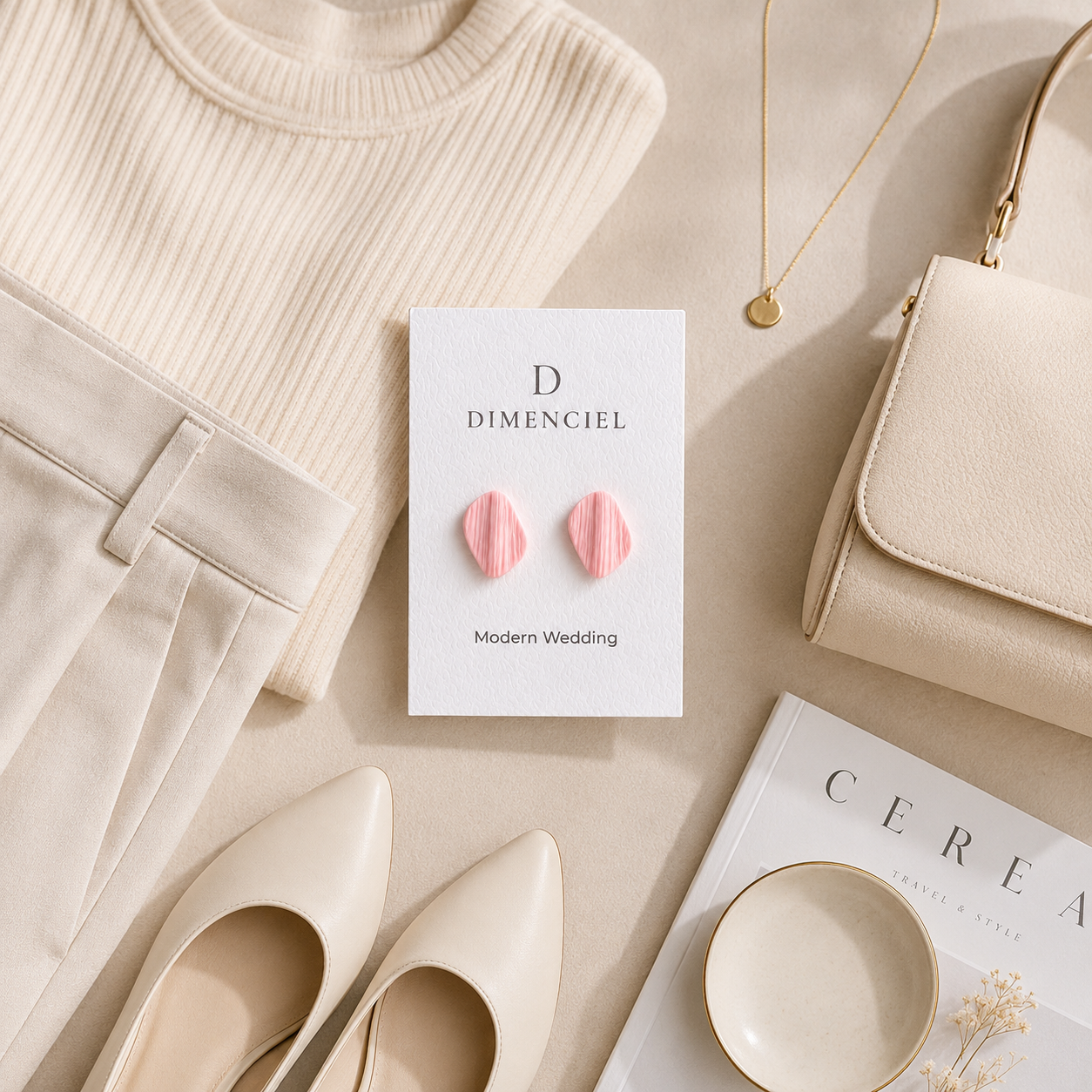The Organic Pebble in Modern Wedding | Pebble Ear Studs
