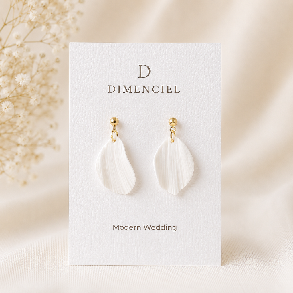 The Callista Drop in Modern Wedding | Petal Drop Earrings