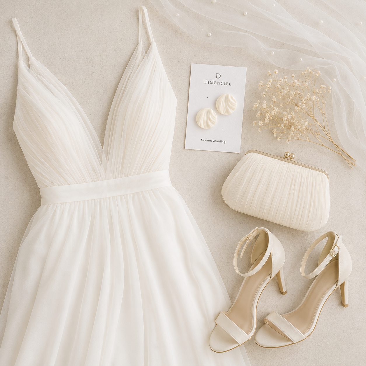 The Swirl Orb in Modern Wedding | Circle Ear Studs