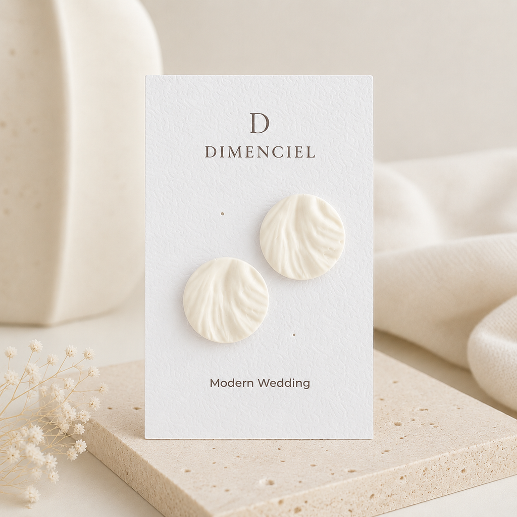 The Swirl Orb in Modern Wedding | Circle Ear Studs