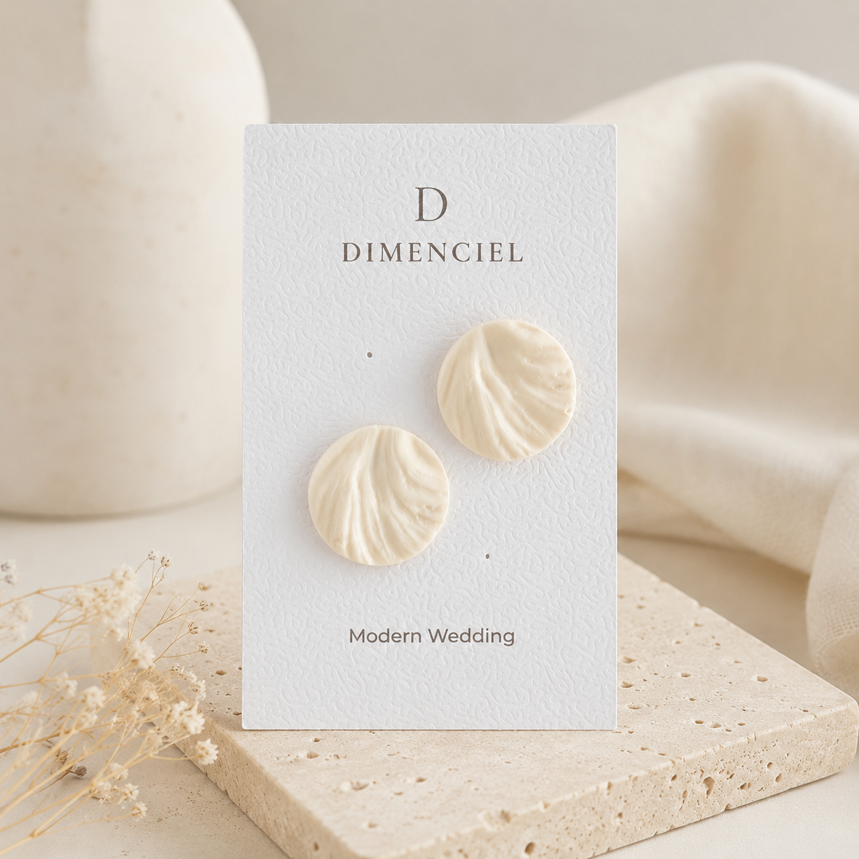 The Swirl Orb in Modern Wedding | Circle Ear Studs