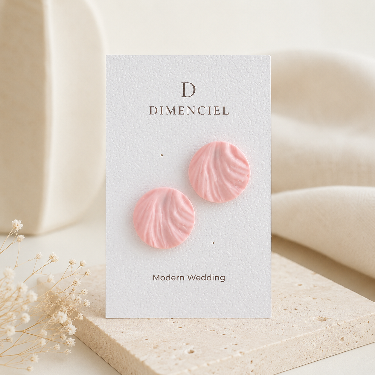 The Swirl Orb in Modern Wedding | Circle Ear Studs
