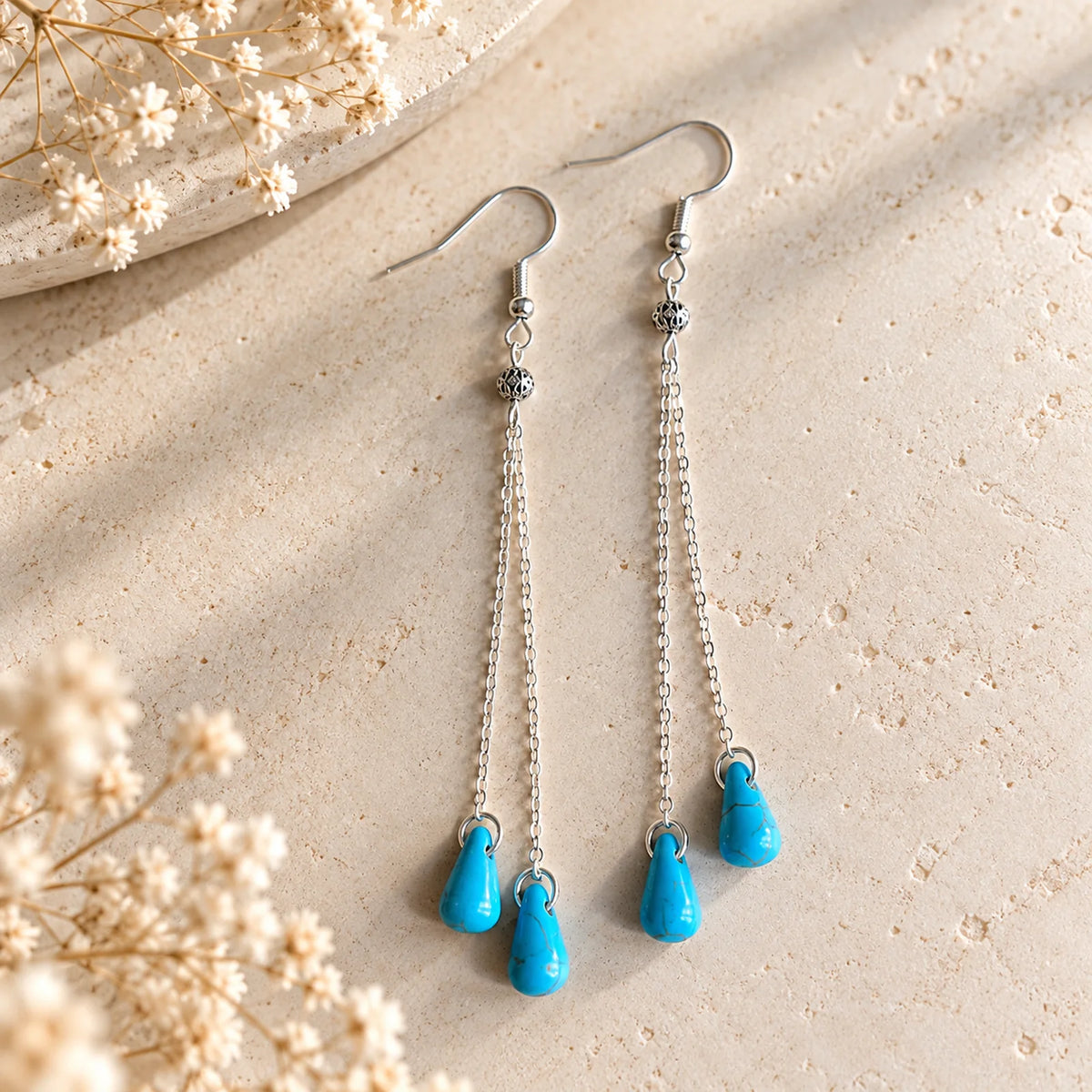 The Turquoise Dangle | Turquoise Teardrop Dangle Earrings