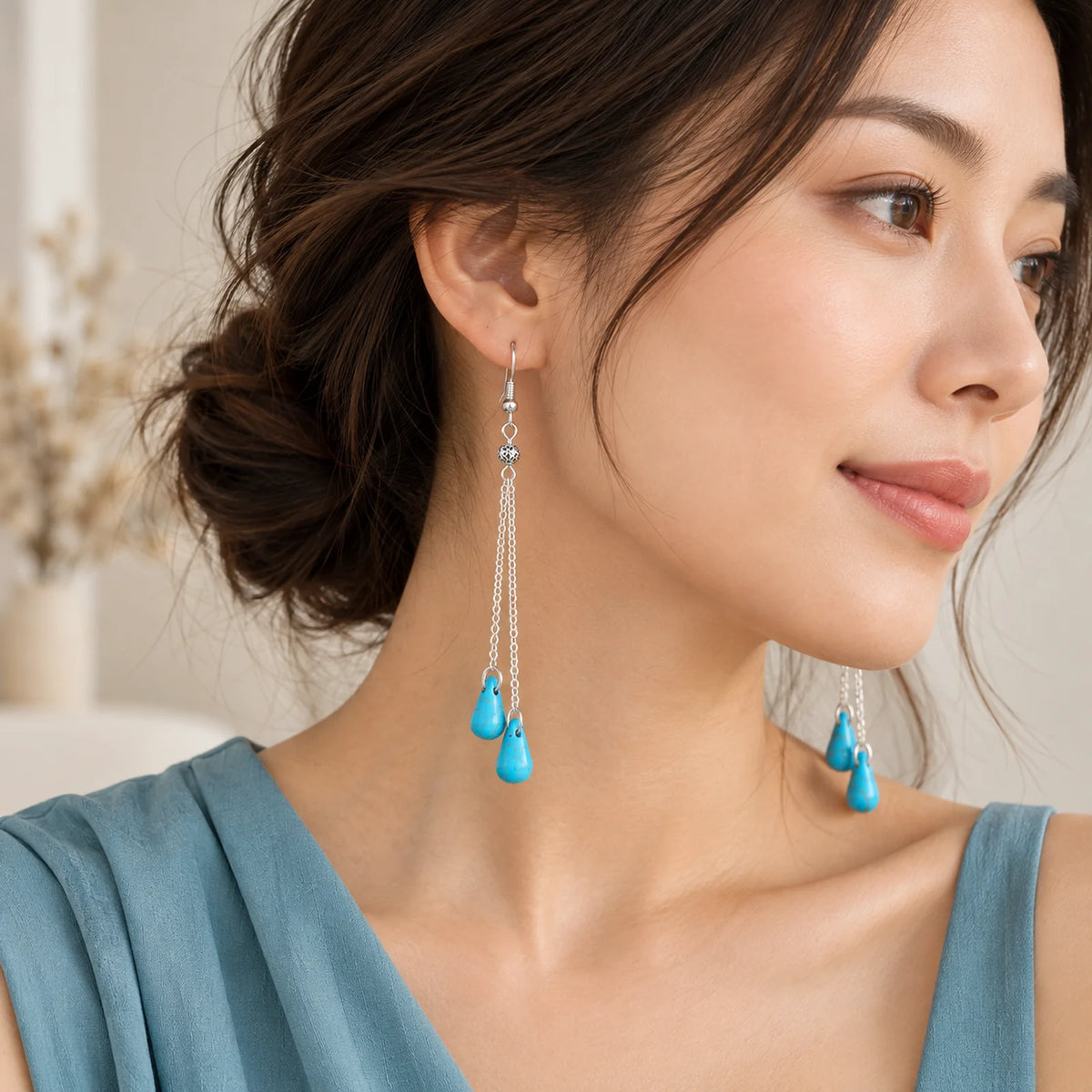 The Turquoise Dangle | Turquoise Teardrop Dangle Earrings