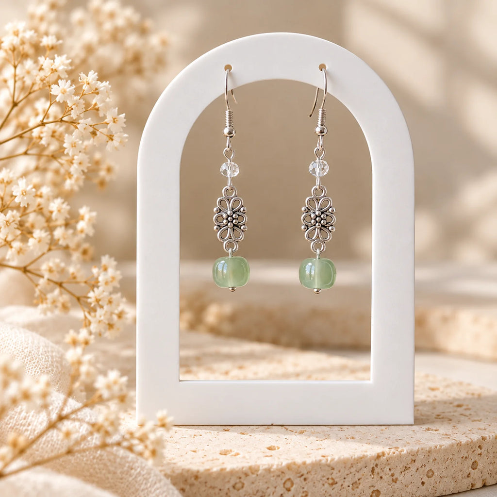 The Dangle Moon | Natural Stone Dangle Earrings