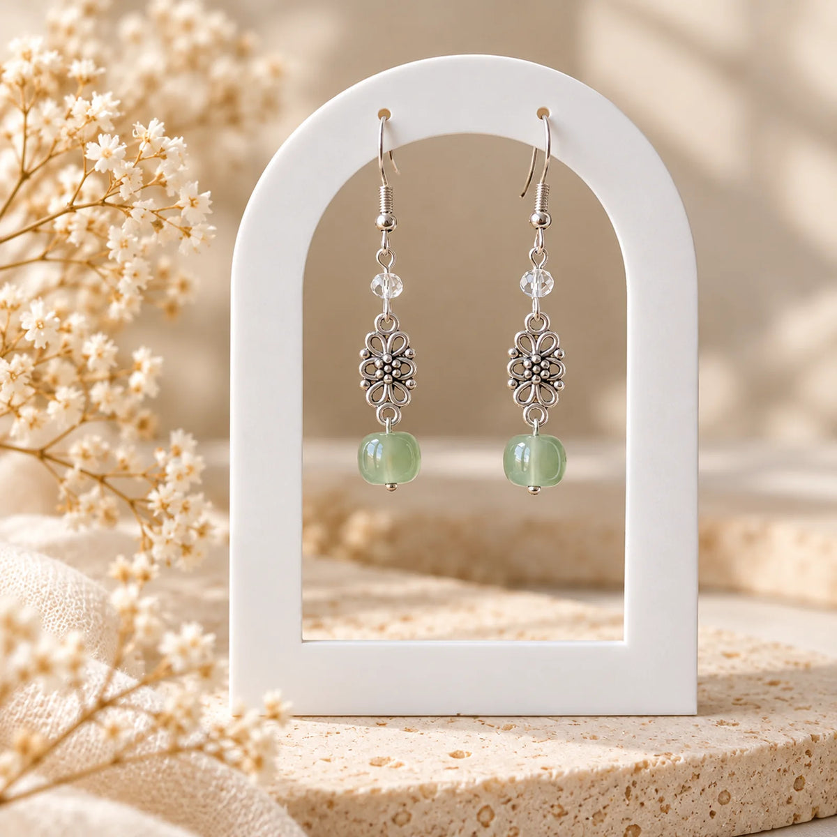 The Dangle Moon | Natural Stone Dangle Earrings