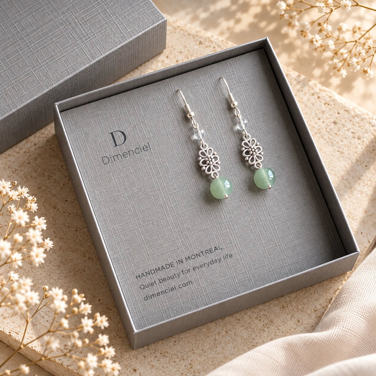 The Dangle Moon | Natural Stone Dangle Earrings