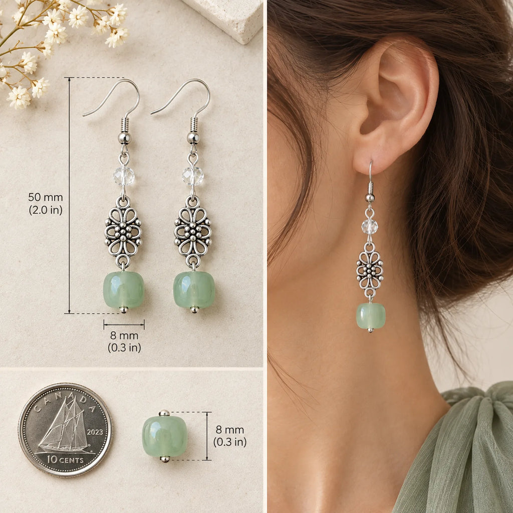 The Dangle Moon | Natural Stone Dangle Earrings