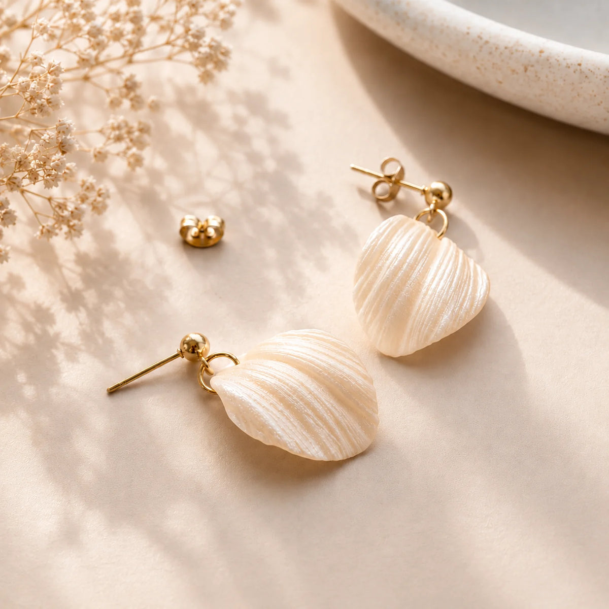 The Callista Drop | Minimalist Floral Petal Drop Earrings