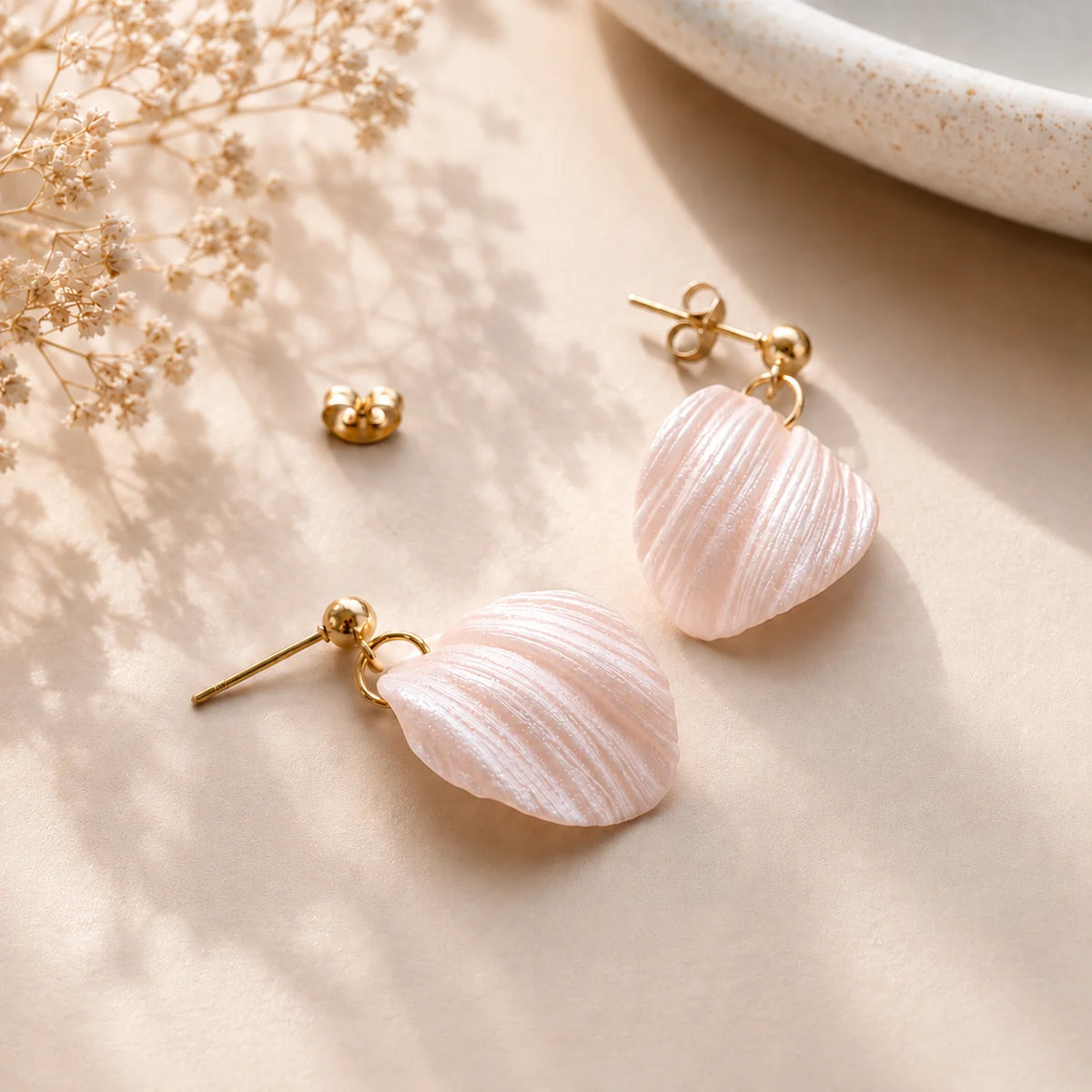 The Callista Drop | Minimalist Floral Petal Drop Earrings