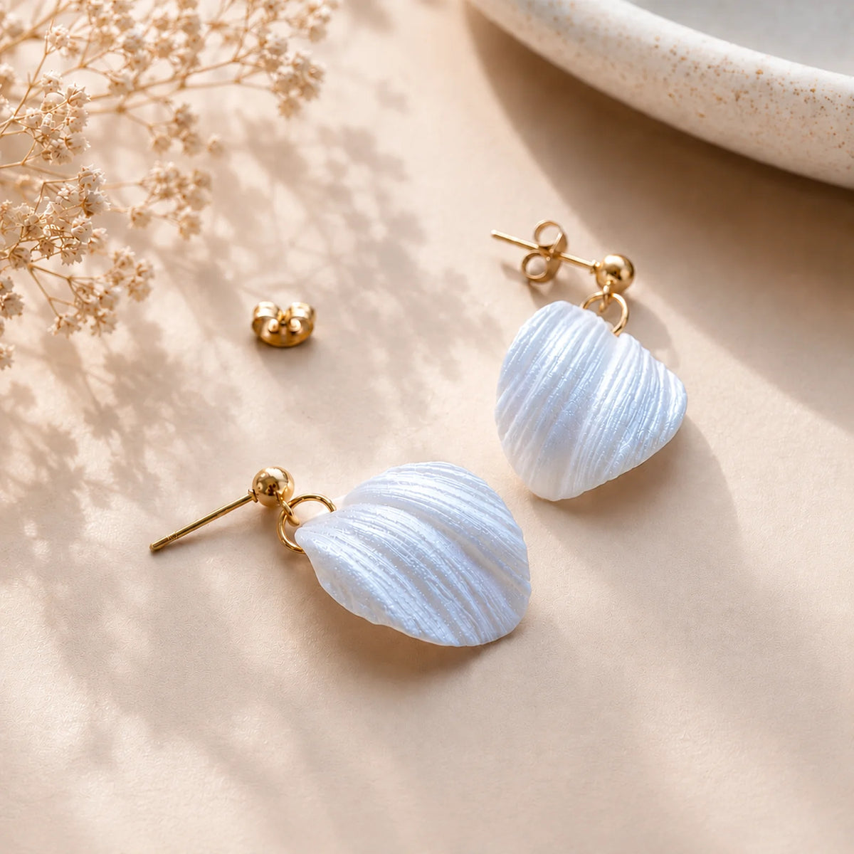 The Callista Drop | Minimalist Floral Petal Drop Earrings