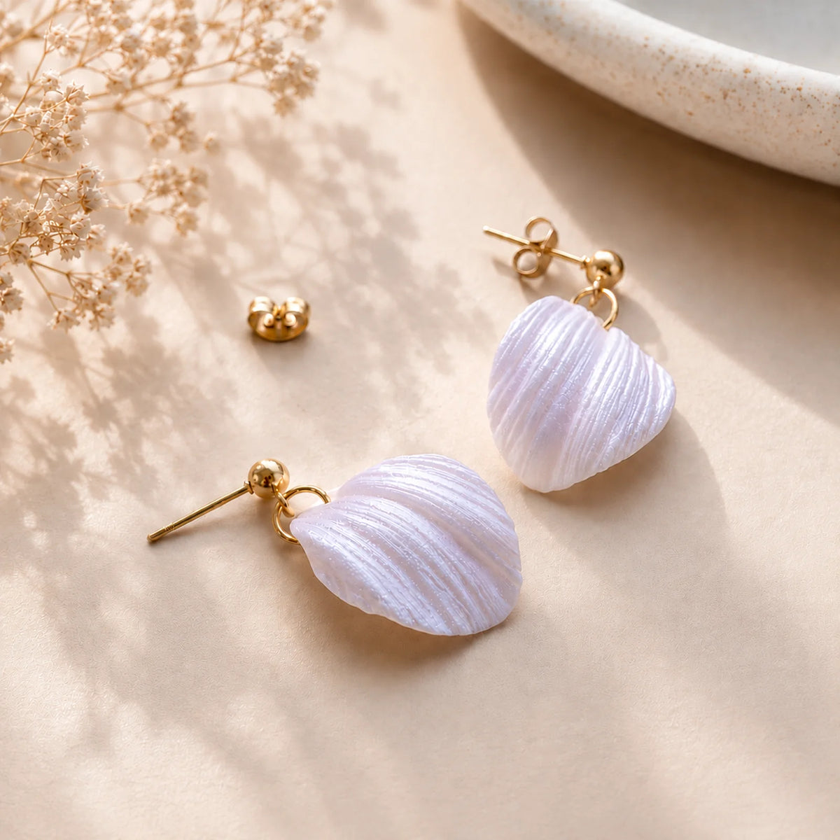 The Callista Drop | Minimalist Floral Petal Drop Earrings