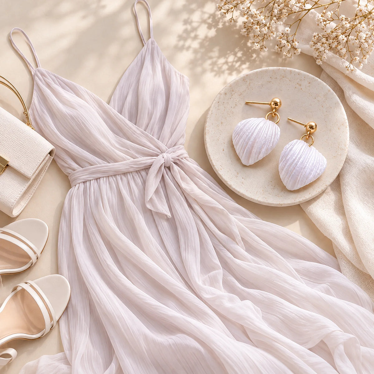 The Callista Drop | Minimalist Floral Petal Drop Earrings