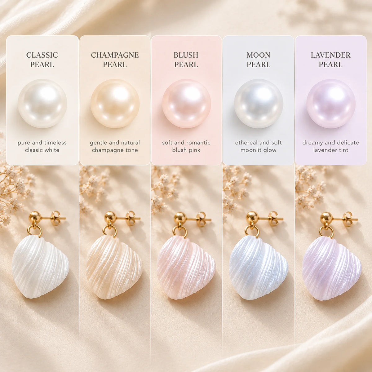 The Callista Drop | Minimalist Floral Petal Drop Earrings