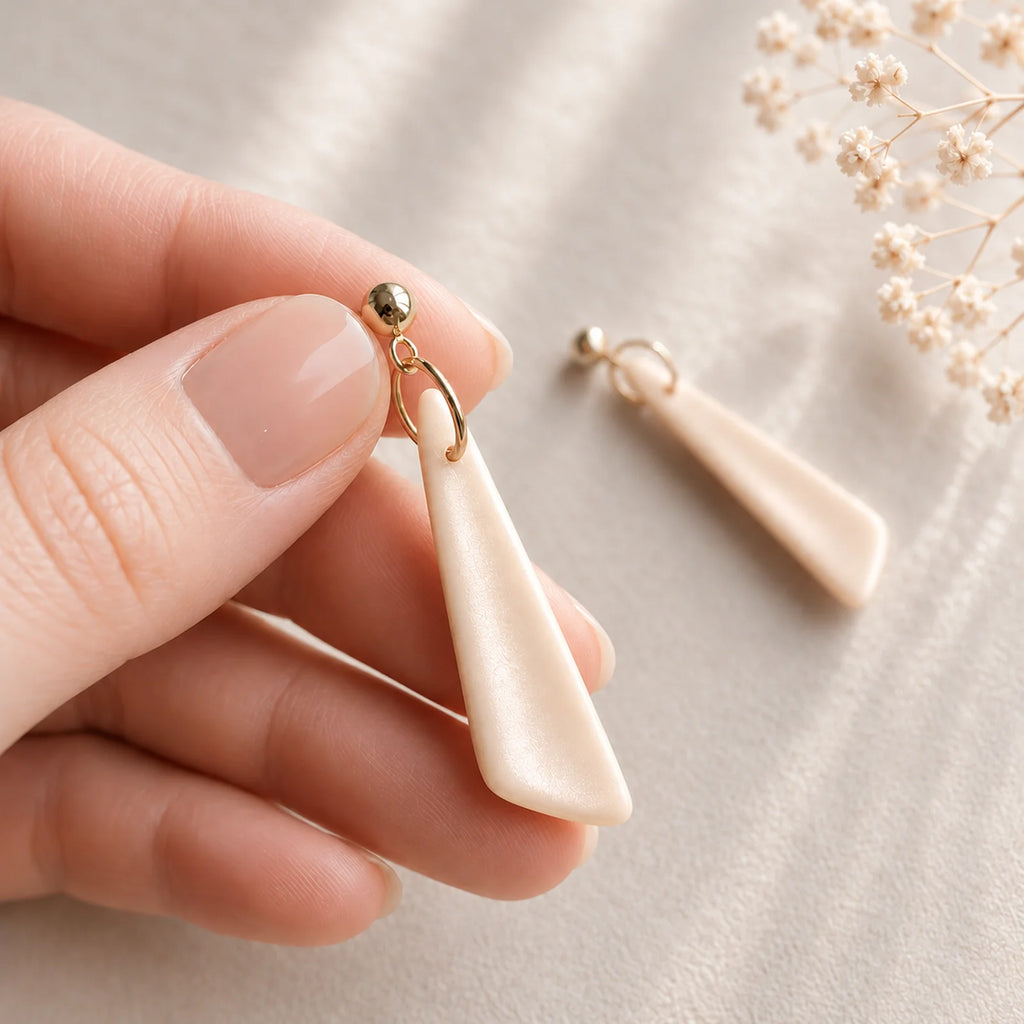 The Pyramid Drop | Minimalist Geometric Drop Earrings