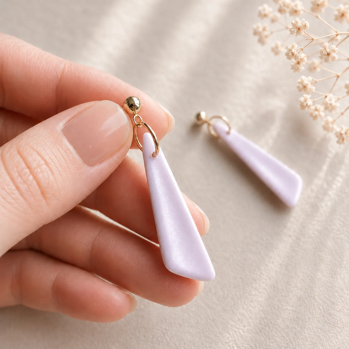 The Pyramid Drop | Minimalist Geometric Drop Earrings