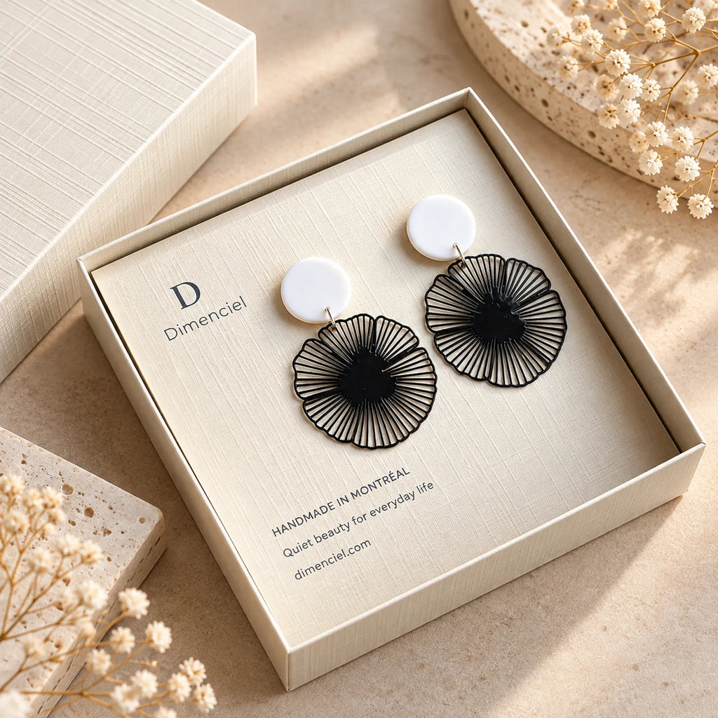The Blossom Drop | Geometric Flower Drop Earrings