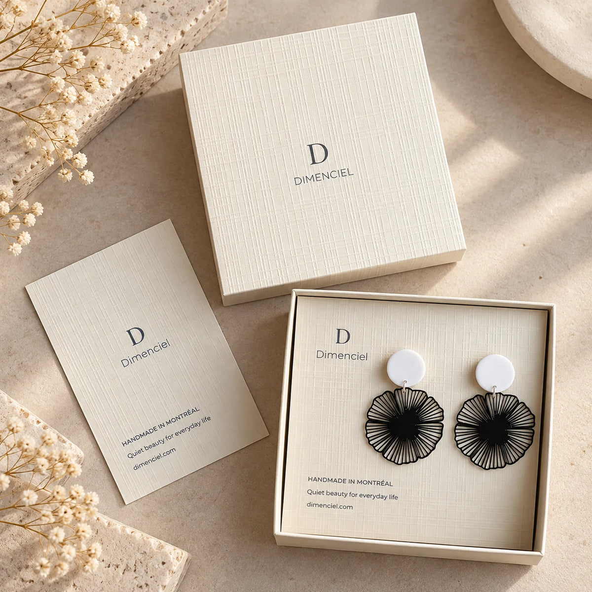 The Blossom Drop | Geometric Flower Drop Earrings