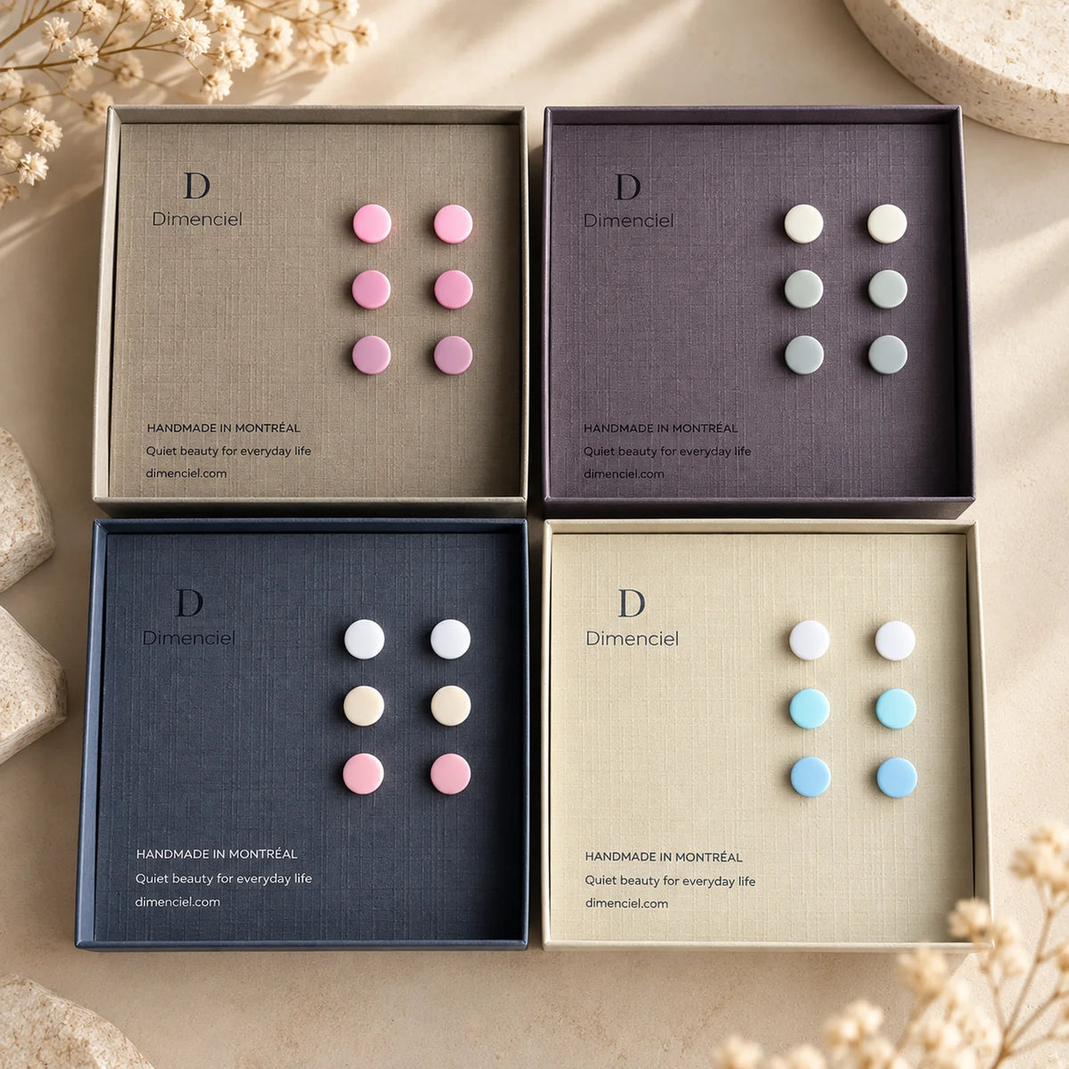The Orb Trio | Minimalist Circle Ear Studs