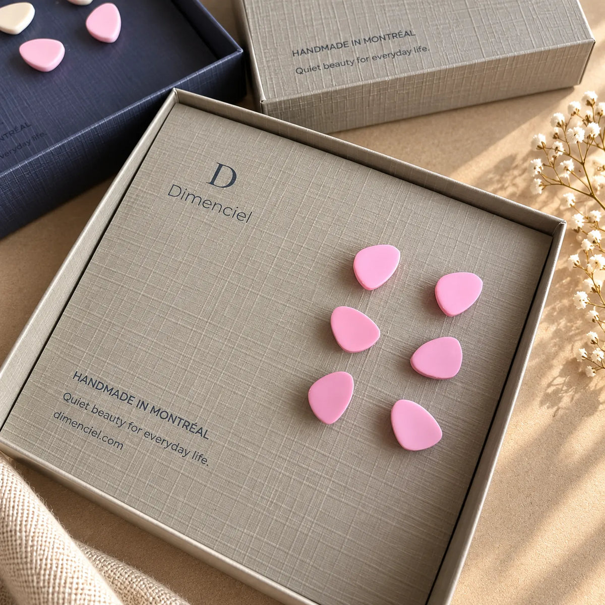 The Organic Pebble Trio | Minimalist Pebble Ear Studs