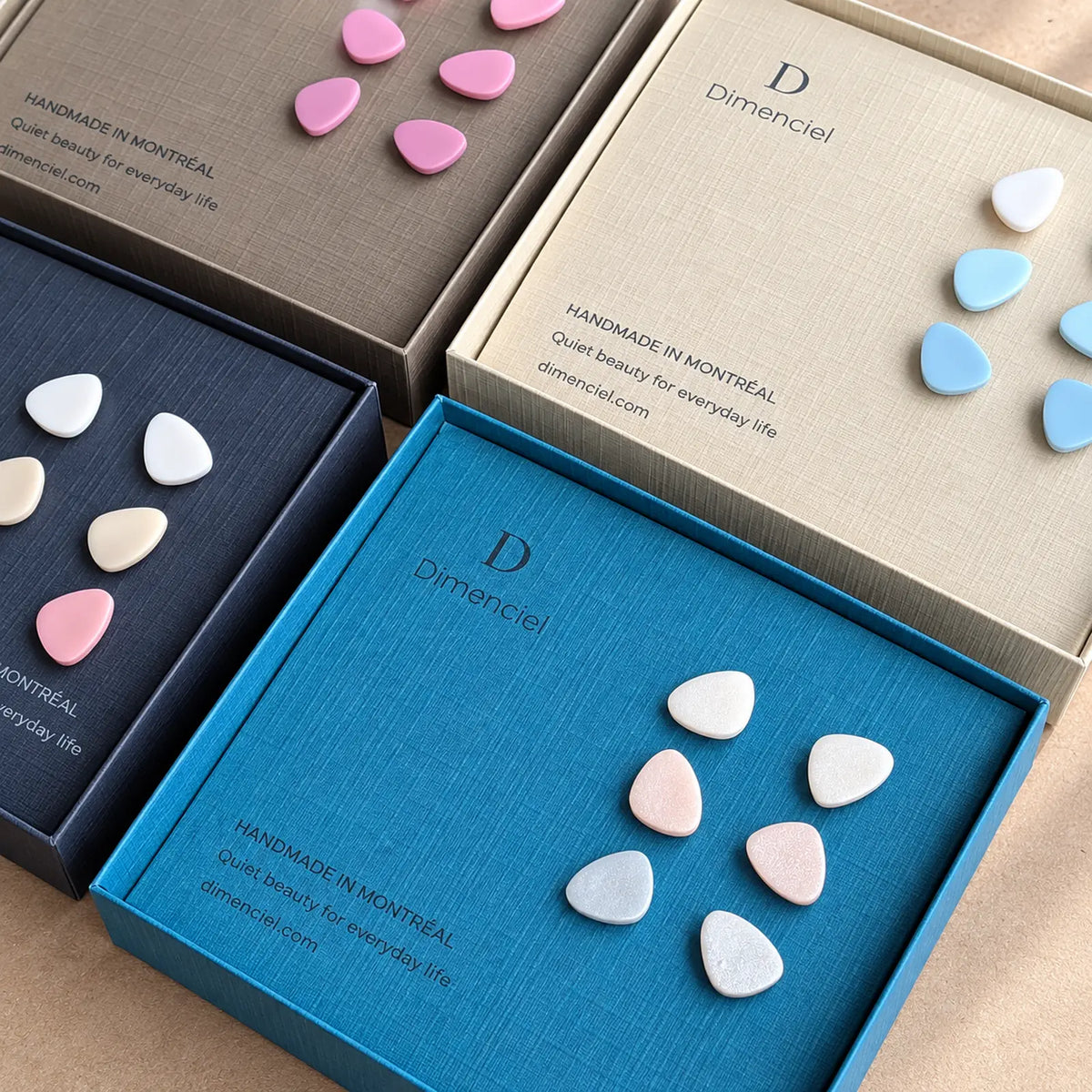 The Organic Pebble Trio | Minimalist Pebble Ear Studs