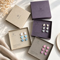 The Organic Pebble Trio | Minimalist Pebble Ear Studs