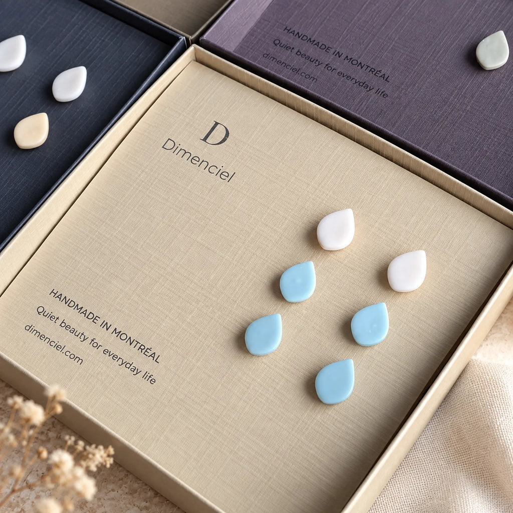 The Petal Trio | Minimalist Teardrop Ear Studs