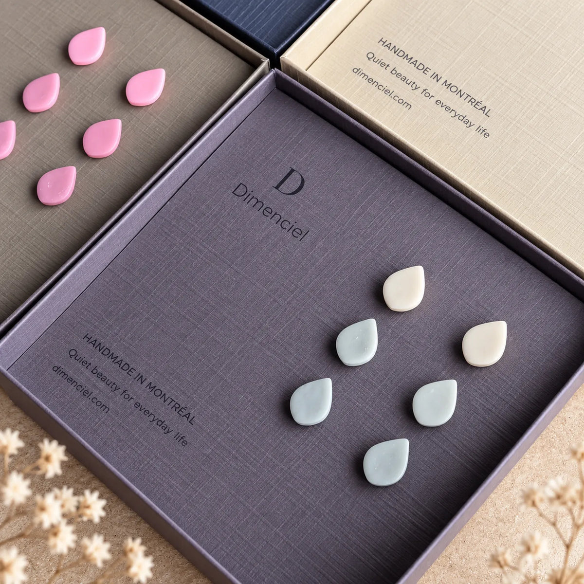 The Petal Trio | Minimalist Teardrop Ear Studs