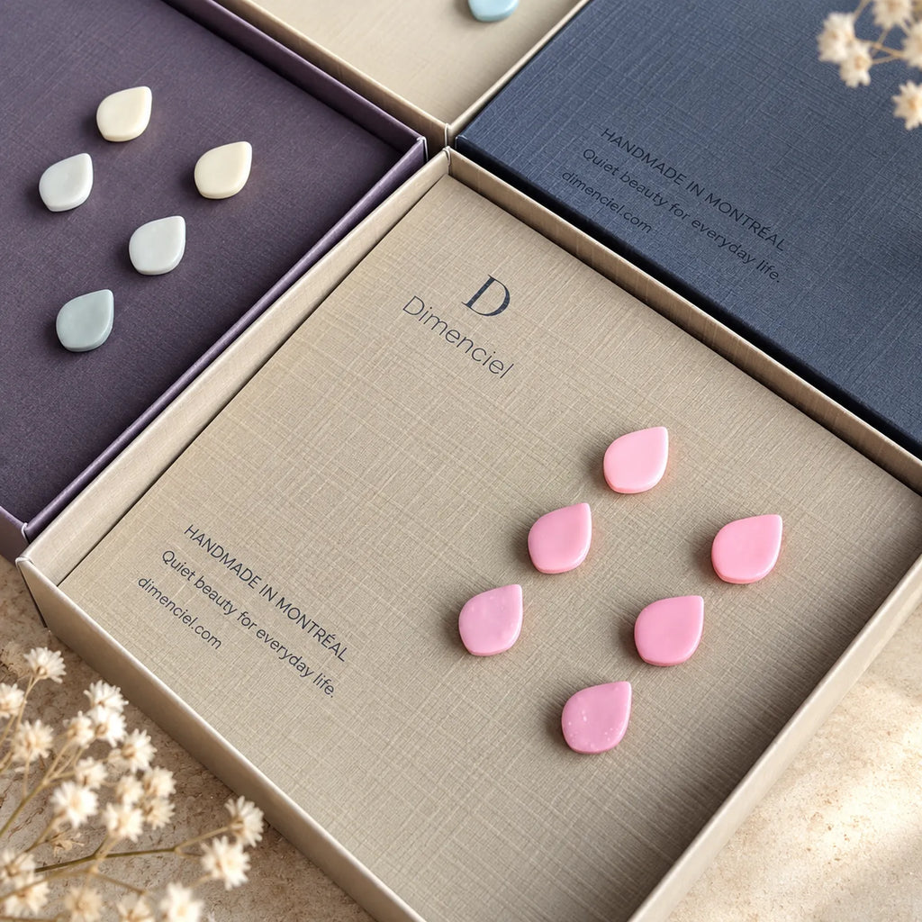 The Petal Trio | Minimalist Teardrop Ear Studs