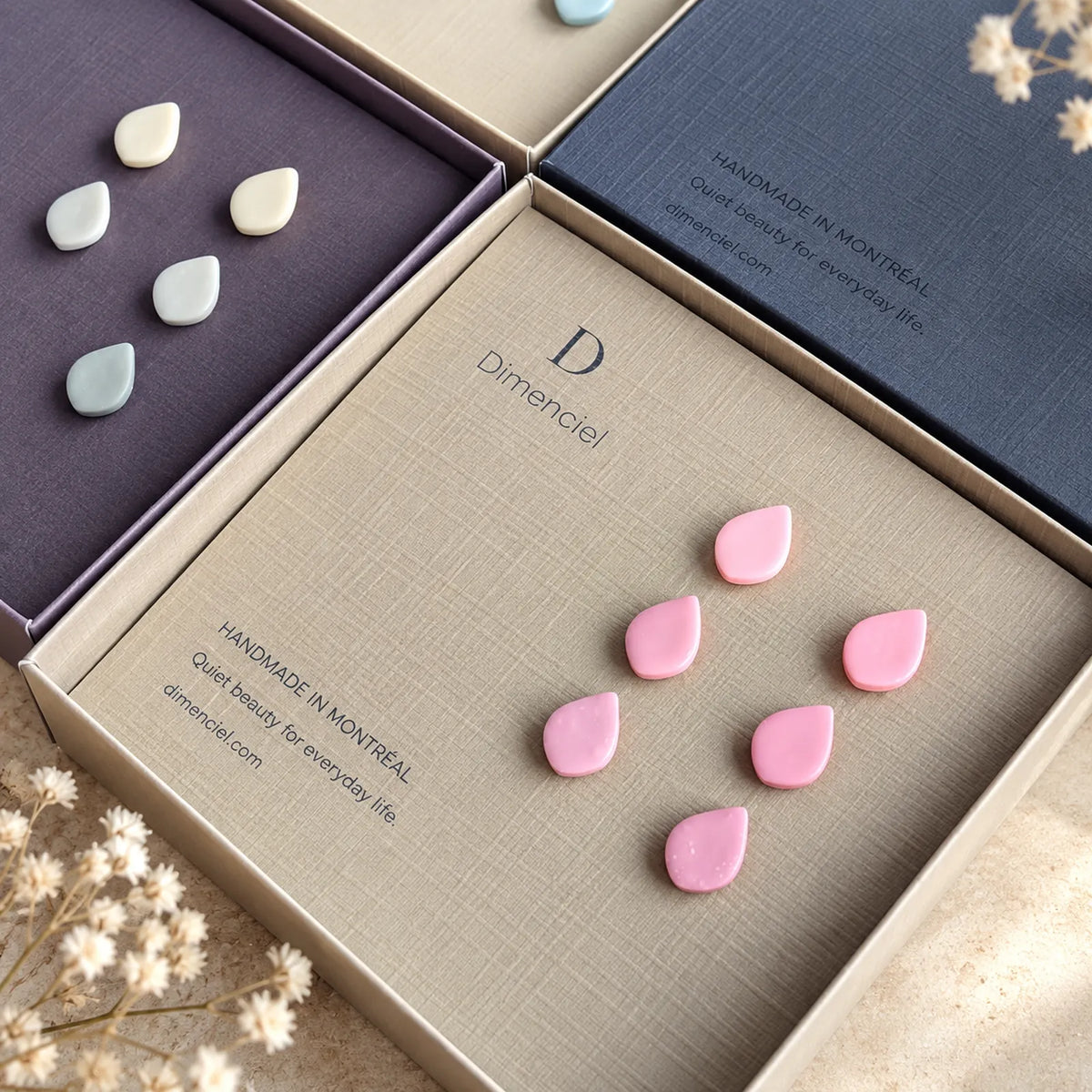 The Petal Trio | Minimalist Teardrop Ear Studs