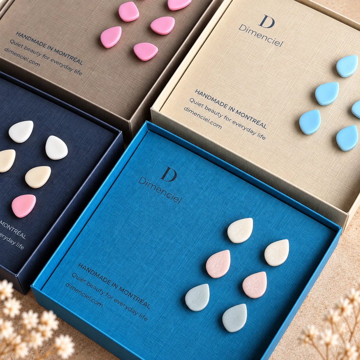 The Petal Trio | Minimalist Teardrop Ear Studs