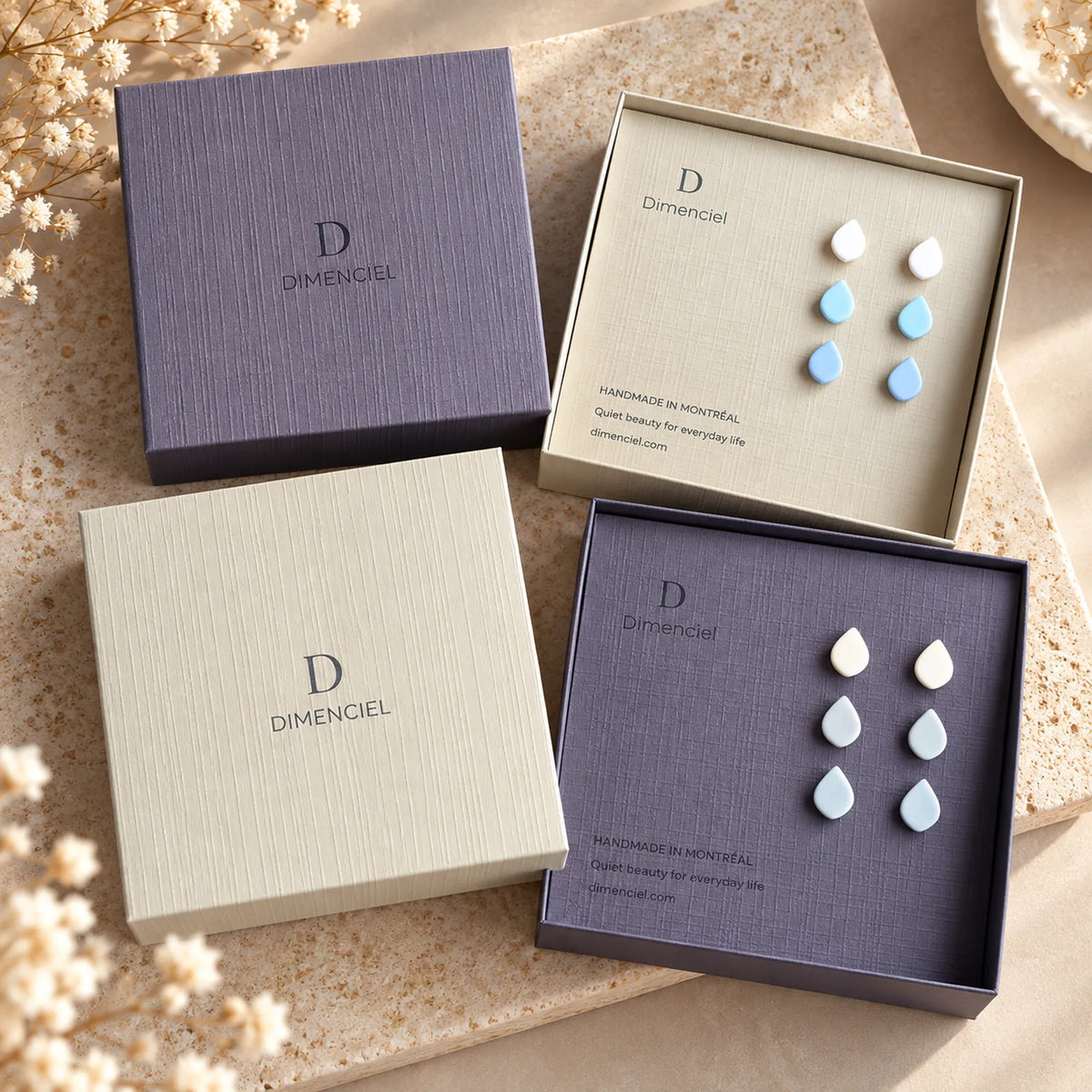 The Petal Trio | Minimalist Teardrop Ear Studs
