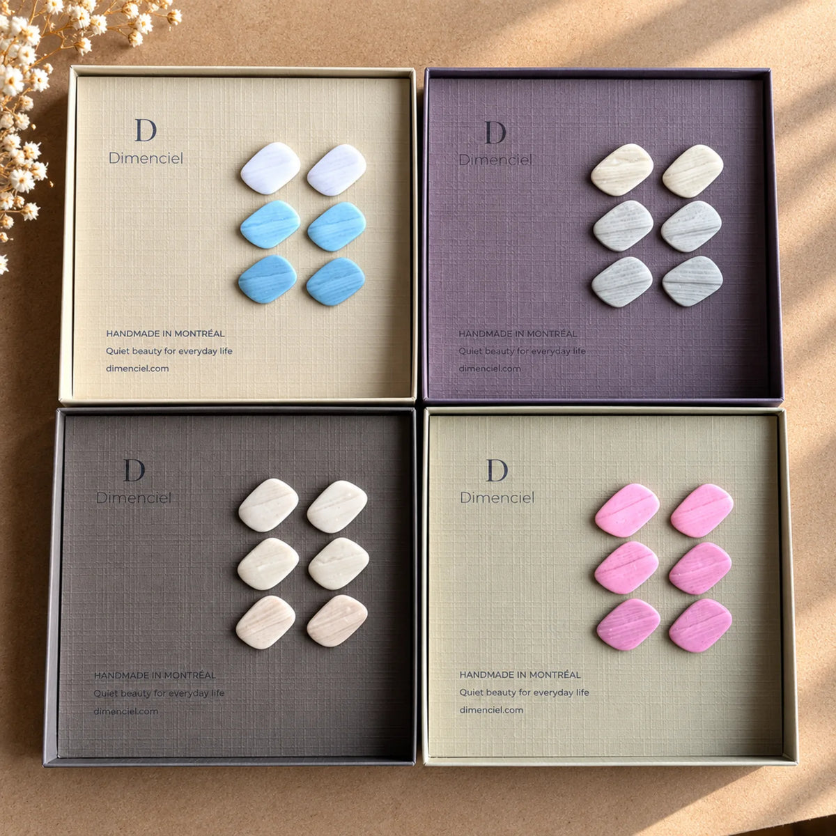 The Textured Pebble Trio | Minimalist Textured Pebble Ear Studs