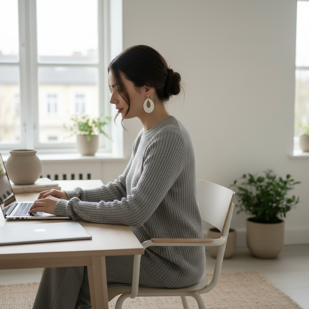 Bold statement earrings pearl white lightweight circle