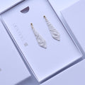 Pearl White Lozenge Earrings