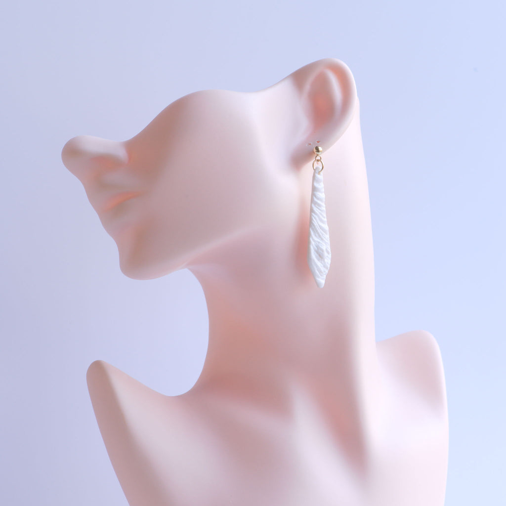 Pearl White Lozenge Earrings