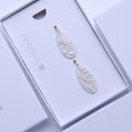 Pearl White Oval Earrings